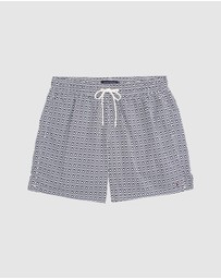 Tommy Hilfiger - Print Mid-Length Swim Shorts