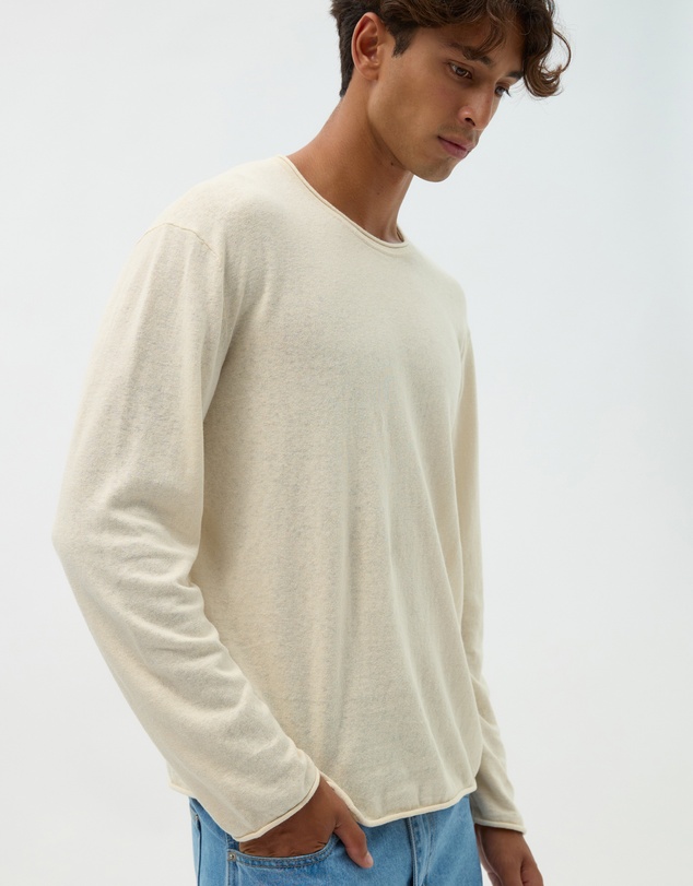 AERE - Easy Linen Blend LS Tee