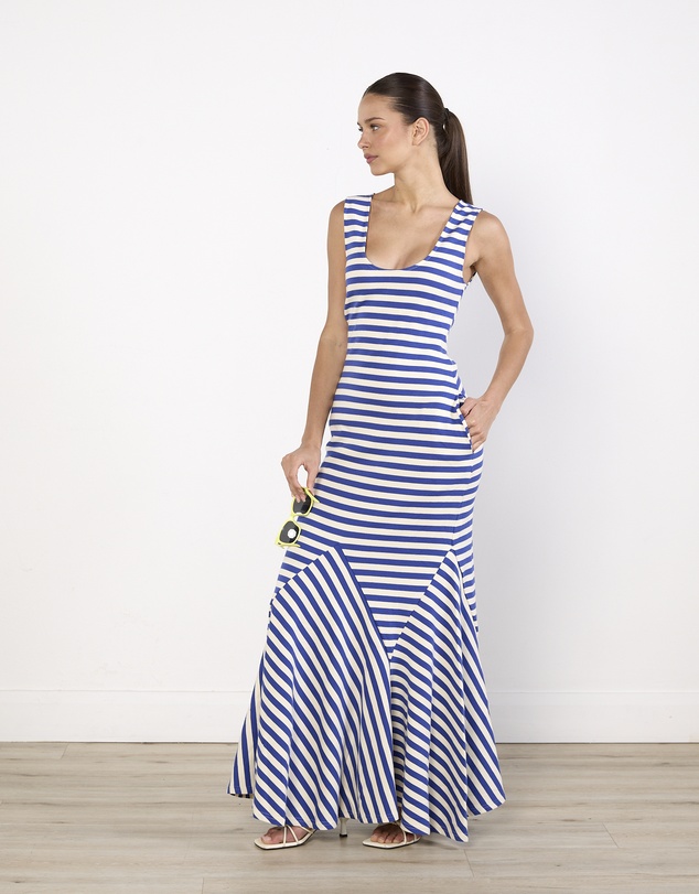 Cirkular - Pre-Loved - Luuda Striped Jersey Maxi dress
