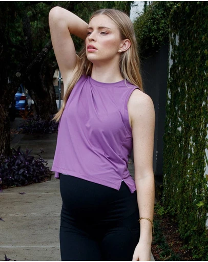 Angel Maternity - Sports Tank Top in Purple