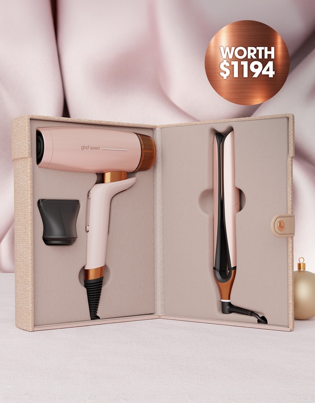 ghd - Deluxe gift set - chronos™ styler and speed hair dryer Limited Edition in Cashmere Beige