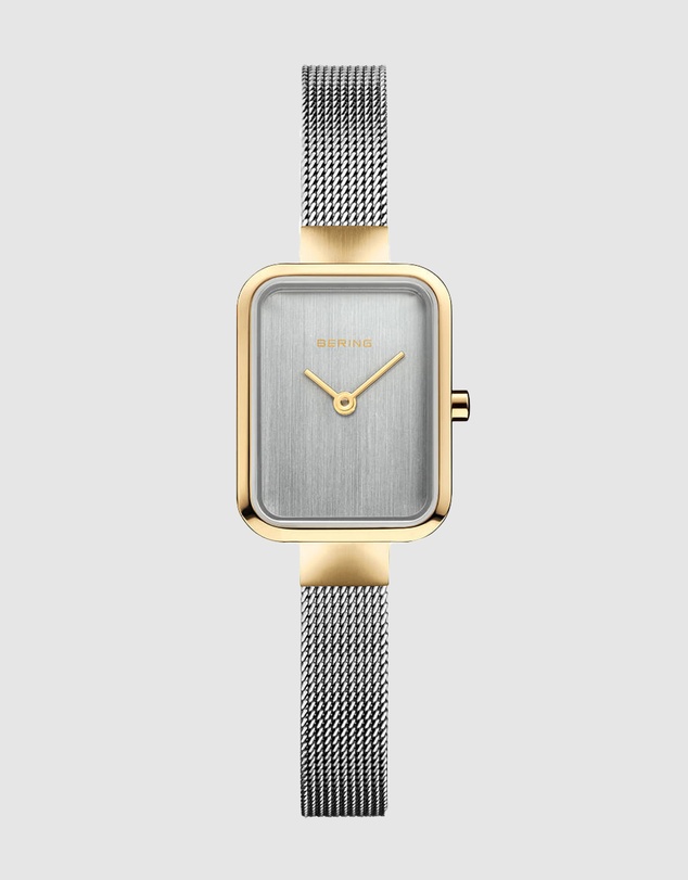 Bering - Petite Square 35mm Silver Watch
