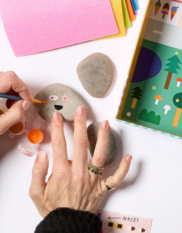 Journey Of Something - Kids Rock Painting Kit - Cool Faces
