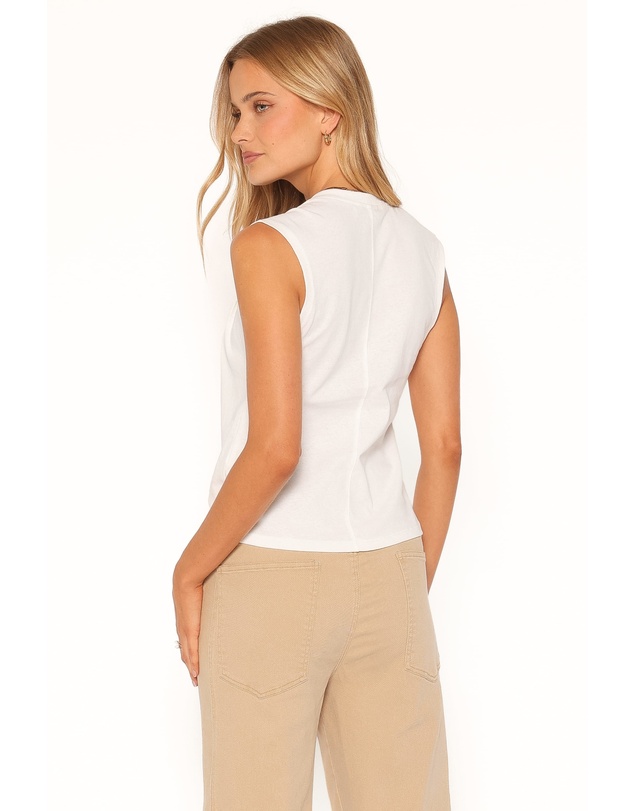 Petal & Pup - Maddy Twist Knit Tee - White
