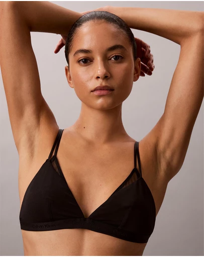 Calvin Klein - Sheer Mesh Unlined Triangle Bralette