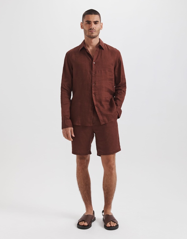 SABA - Anderson Long Sleeve Classic Linen Shirt