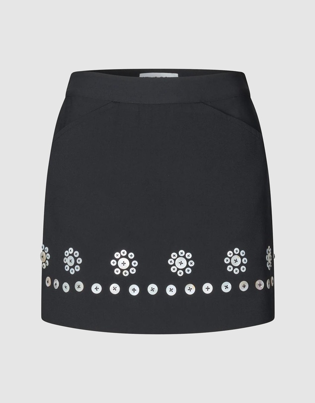 Stine Goya - Embellished Bonded Crepe Mini Pencil Skirt