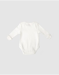 WITH LOVE FOR KIDS - Basics Thick Ribbed Long Sleeve Onesie - Babies