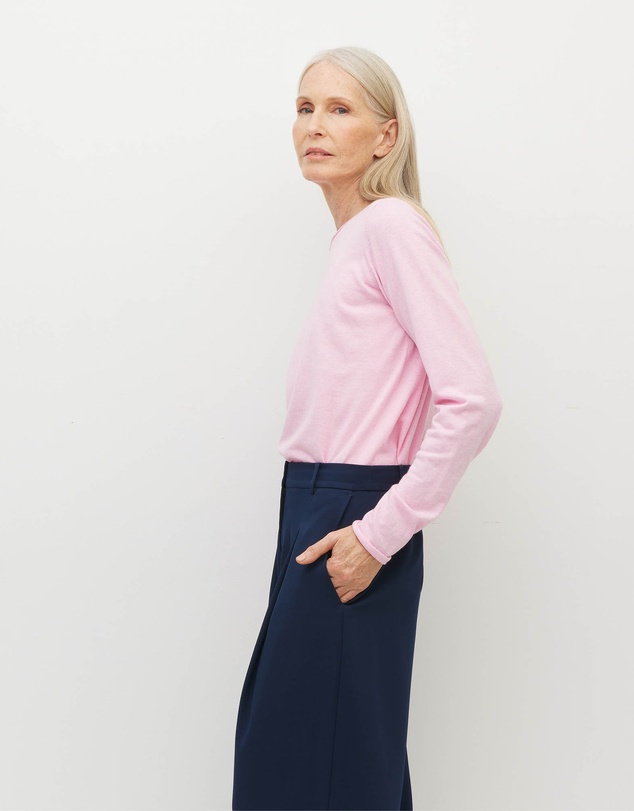 JH Lounge - JHL Crew L/S T (Fine Cotton Cashmere) Candy Marle