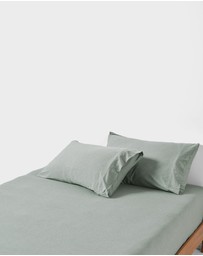 Linen House - Ryland Fitted Sheet + Pillowcase Set