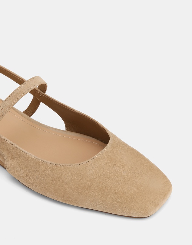 Wittner - Dallas Suede Leather Flat Slingbacks