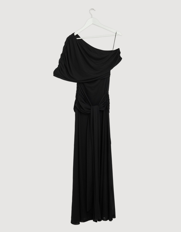 Revibe - Repaired CHANCERY Margot One Shoulder Drape Maxi Dress - AU 12