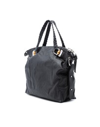 Pre-Loved by Azura Reborn - Pre-Loved Large Leather Bamboo Bar Tote
