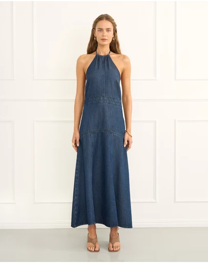 Heaven Australia - Indigo Ariana Maxi Dress