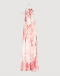 Revibe - Repaired Shona Joy Roberts Halter Neck Maxi Dress - AU 6