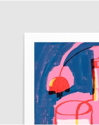 Olive et Oriel - Neon Still Life No 4 by Treechild Art Print