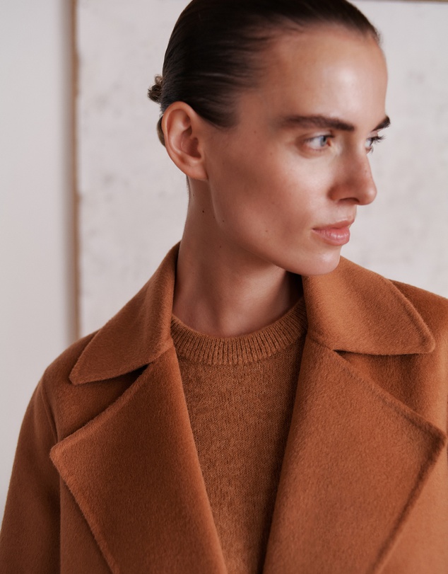 Trenery - Double Faced Wool Peacoat in Sierra