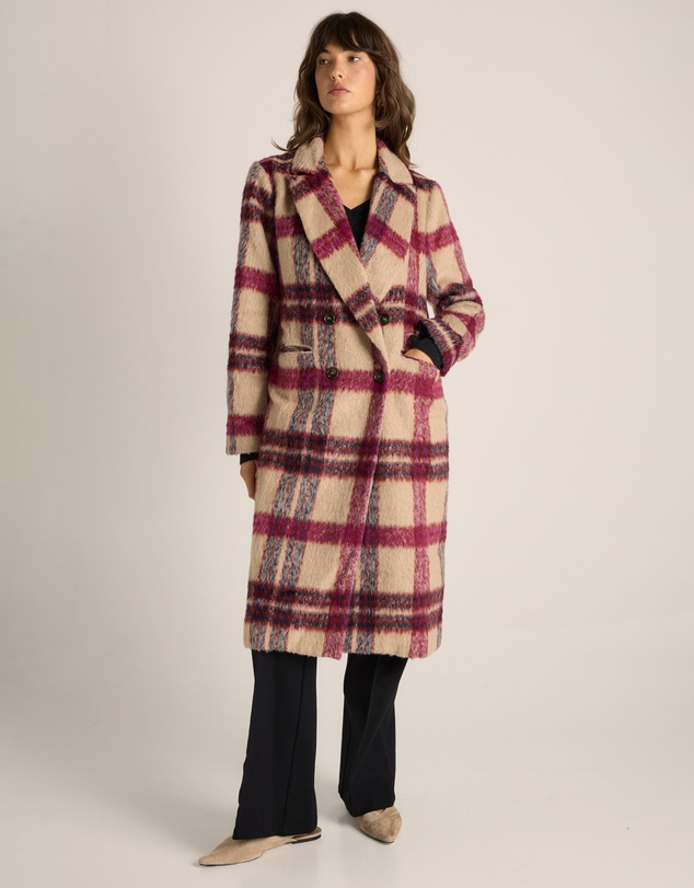 Fate + Becker - Harlow Check Longline Coat