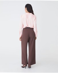 Forcast - Lila V-neck Satin Blouse