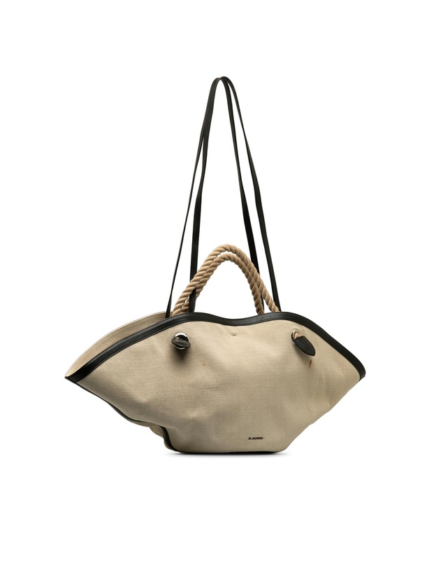 Pre-Loved by Azura Reborn - Pre-Loved Jil Sander Canvas Braided Handle Satchel