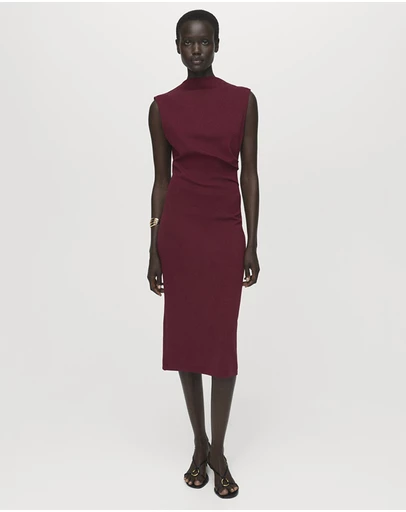 M.N.G - Ruched Fitted Dress