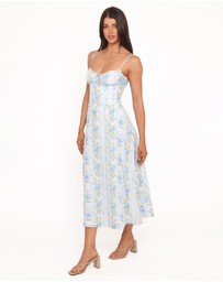 Petal & Pup - Florencia Midi Dress - Blue Floral
