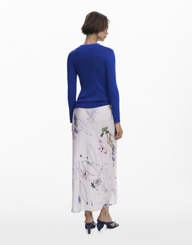 Desigual - Long skirt with strokes