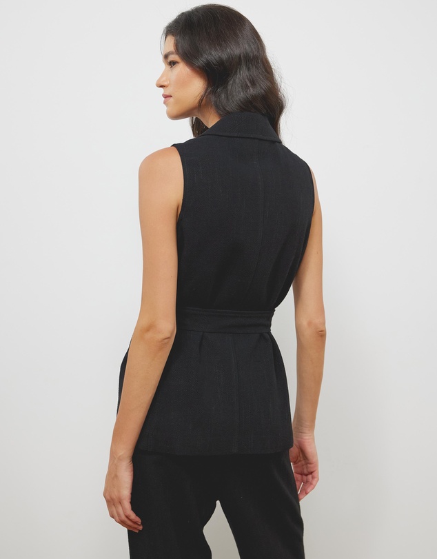 Atmos&Here - Kenna Sleeveless Linen Blend Vest