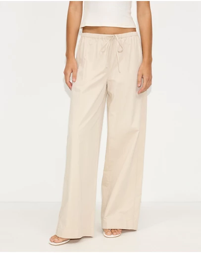 Dazie - Mist Drawstring Wide Leg Pants