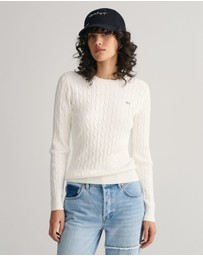 Gant - Stretch Cotton Cable Crew Neck Knit