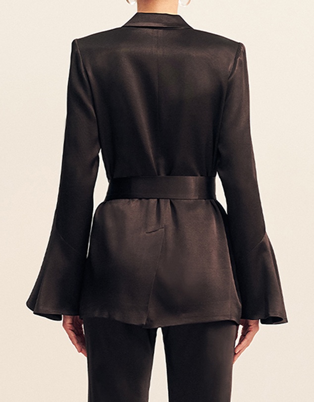 Shona Joy - La Lune Flared Sleeve Belted Blazer