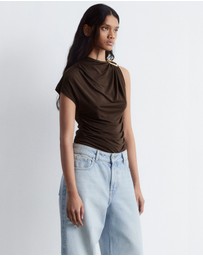 & Other Stories - Ruche Gold-Buckle Top