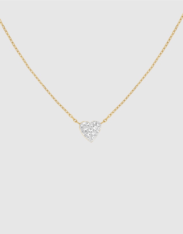 Rosefield - Pavé Heart Gold-Tone Necklace