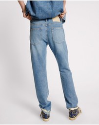 ONE TEASPOON - Blue Rapture Truckers Low Waist Straight Leg Denim Jeans