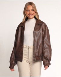Petal & Pup - Zoe Bomber Jacket - Brown