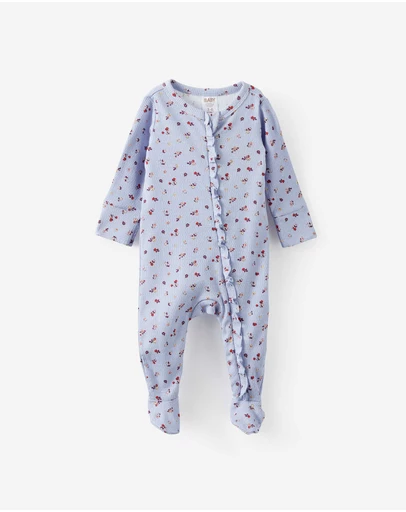 Cotton On Kids - Littlie Organic Long Sleeve Zip Romper
