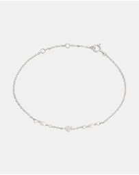 SAINT VALENTINE - Heart & Pearl Bracelet - Silver