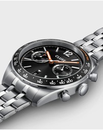 Cluse - Aravis Dual Timer Steel, Black, Silver Colour