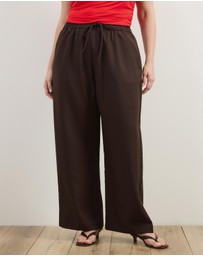 Atmos&Here Curvy - Marlow Tie Waist Tailored Pants