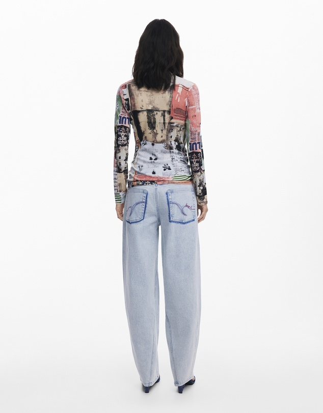 Desigual - Fine postcard sweater