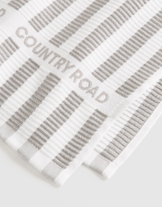 Country Road - Cr Stripe Australian Cotton Tea Towel Pack Of 3