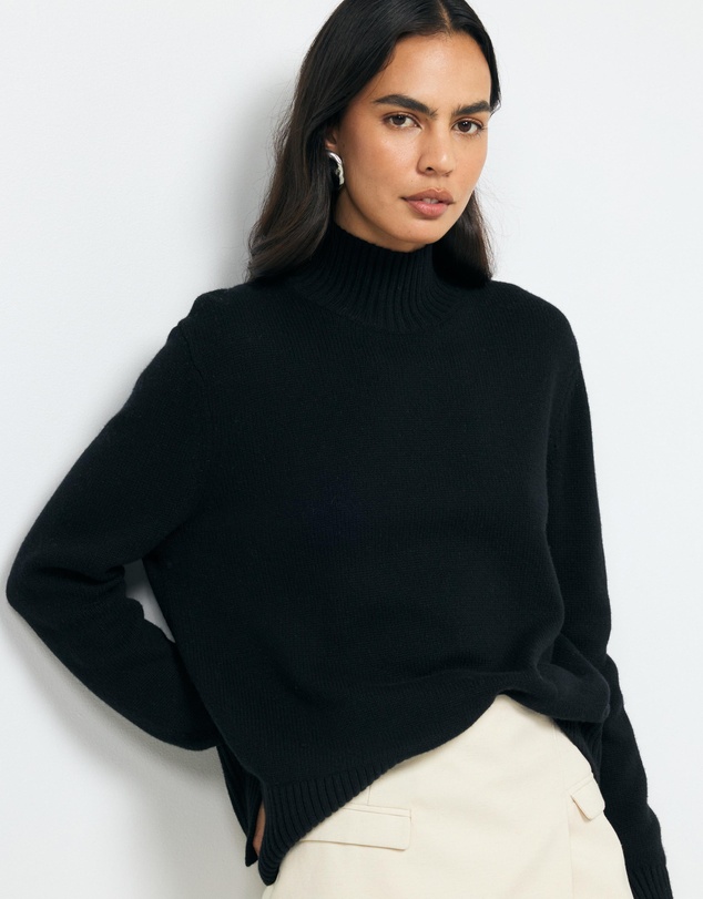 AERE - Nyne Wool Funnel Neck Jumper