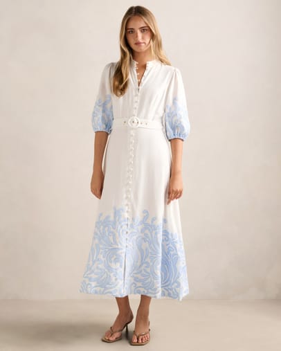 Blue Mael Embroidery