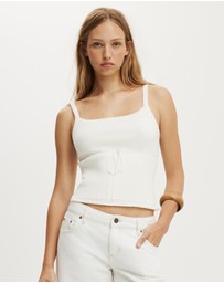 Cotton On - Knit Cami With Ruffle Hem