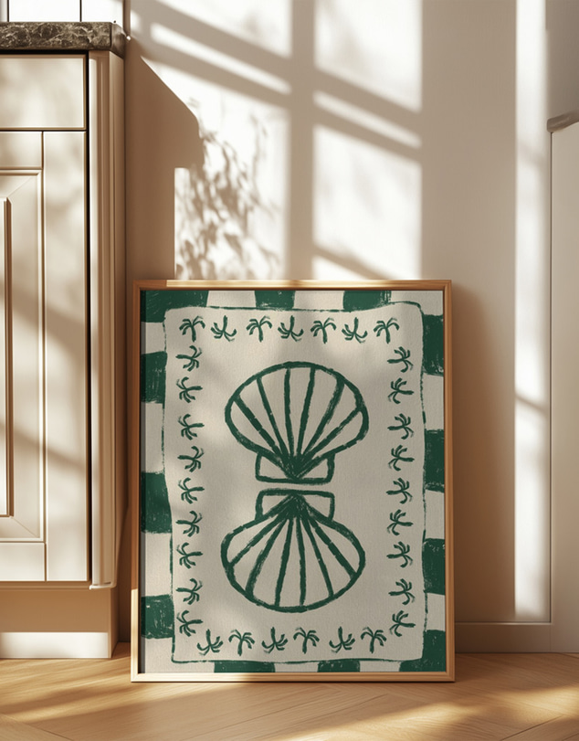 Olive et Oriel - Seashell Symphony by Shatha Al Dafai Art Print