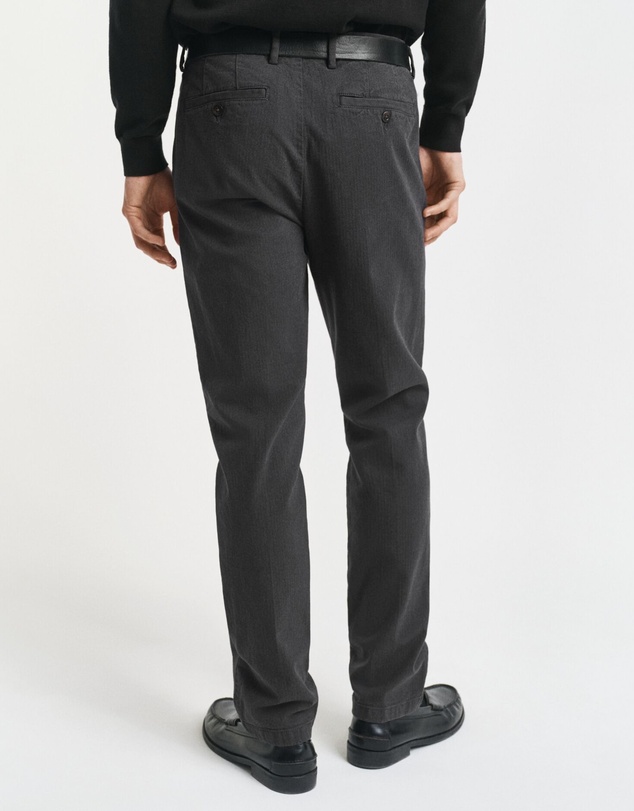 Gant - Slim Fit Cotton Herringbone Pants