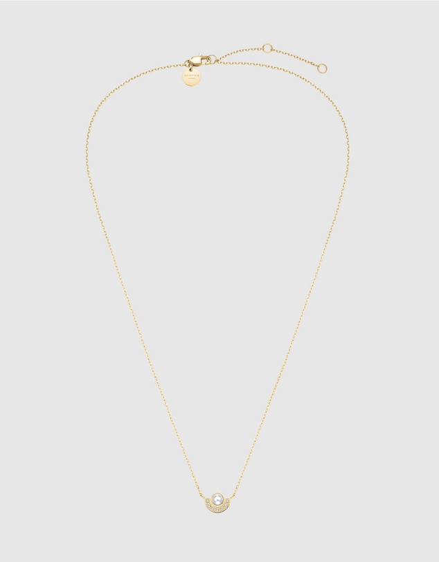 Rosefield - Modern Pearl Circle Gold-Tone Necklace