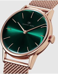 August Berg - Serenity 32mm Rose Gold Plated Mesh Watch