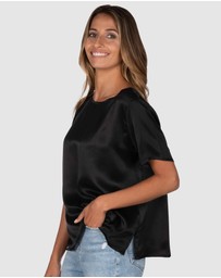 CAMIXA - Teena Satin Silk T-shirt