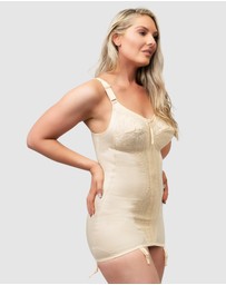 Naturana - Zip Front Firm Control Lace Corselette Bodyshaper